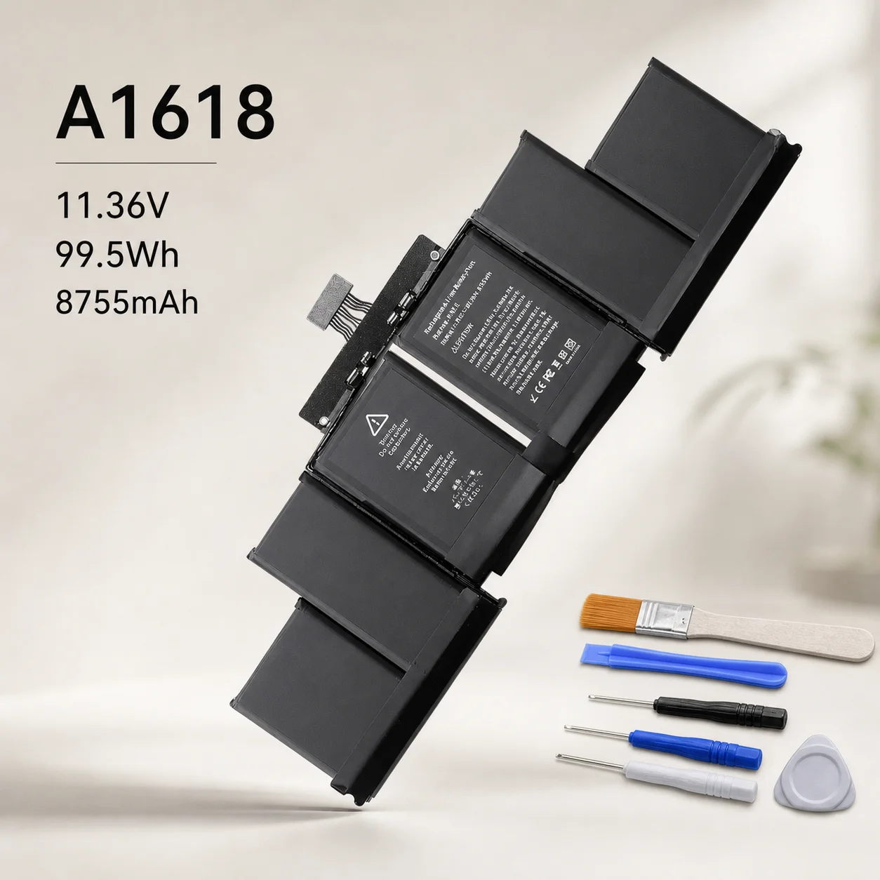 Replacement Laptop Battery A1618 11.36V 99.5Wh for MacBook Pro Retina 15 A1398 2015 020-00079 with Tools