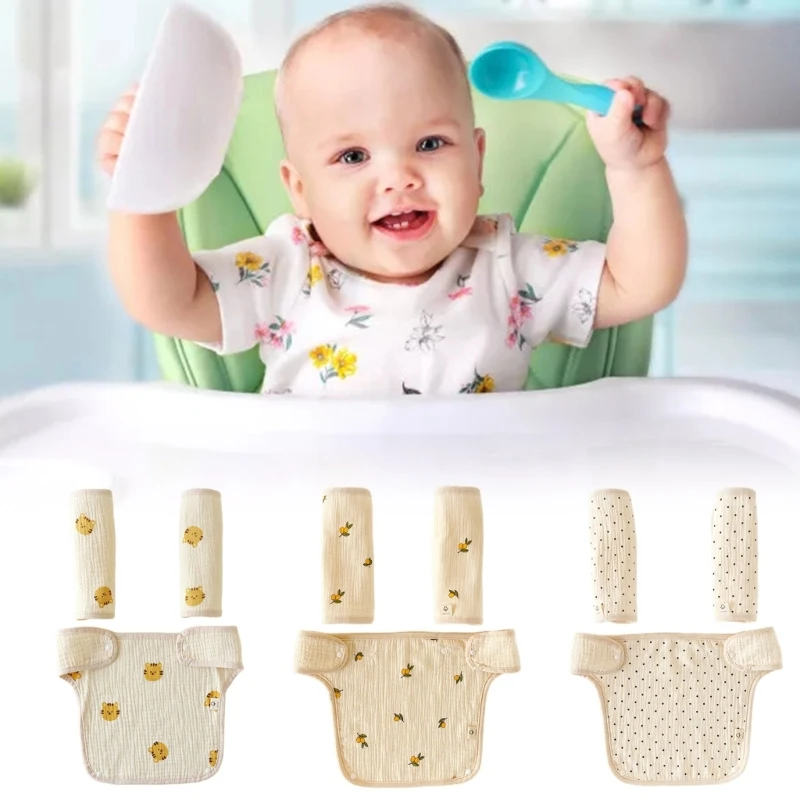 3 Pack Baby Waist Stool Drool Bib Newborn Infants Teething Soft Cotton- Pad Saliva Towel Multi-Function Baby Strap