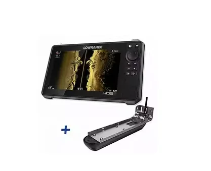 3-in-1 C-MAP Pro Chart Lowrance HDS-9 Live with Active Imaging  Transom Mount Transducer