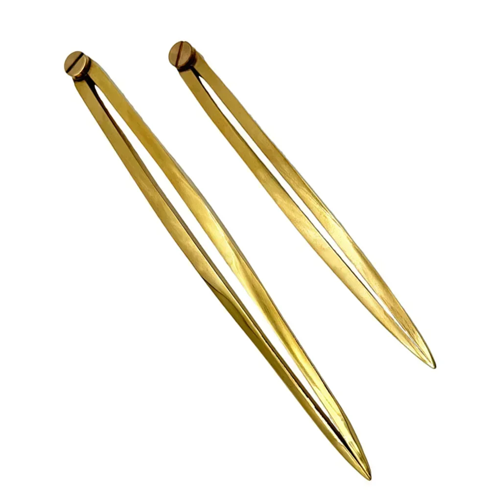 168mm Solid Brass Straight Chart Divider Rust-Resistant Navigation Measuring Instrument Marine Splitting Tool For Architects