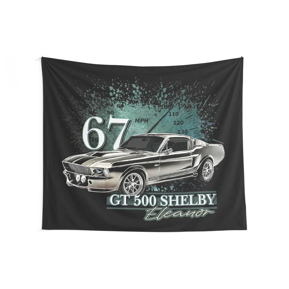 1967 67 Ford Shelby 500 Mustang Muscle car Hot Rod Art Tapestry Anime Decor Decoration Wall Wall Hanging Decor Tapestry