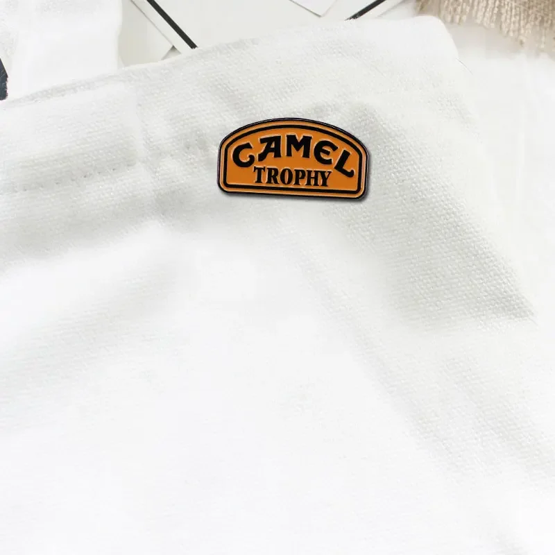 Vintage Style Camel Trophy Land Rover enamel pin badge for backpacks