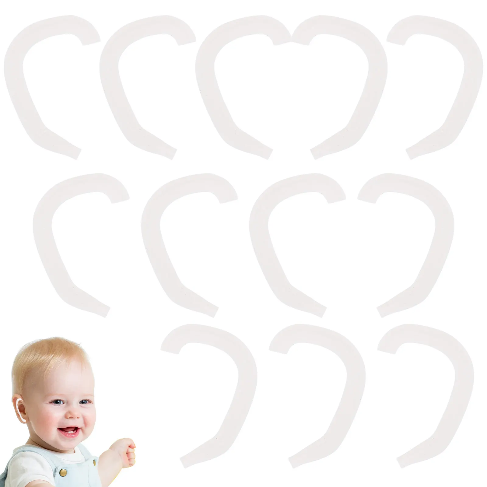 

6 пар силиконовых корректоров для выступающих ушных раковин, внешние опоры для ушей, устройство для коррекции вальгусной деформации, решение для исправления деформации уха, замена