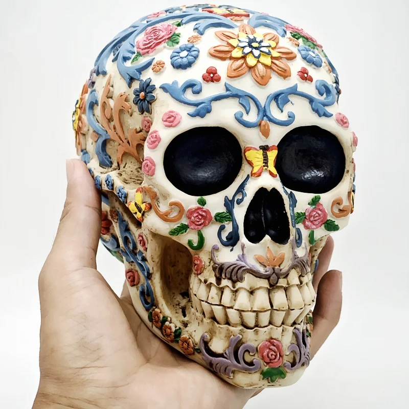 

Новый продукт! Силиконовая форма 1:1, череп, сделай сам, свеча, модель из смолы, премиум-класса, рельефный цветок, череп, инструмент для украшения Хэллоуина