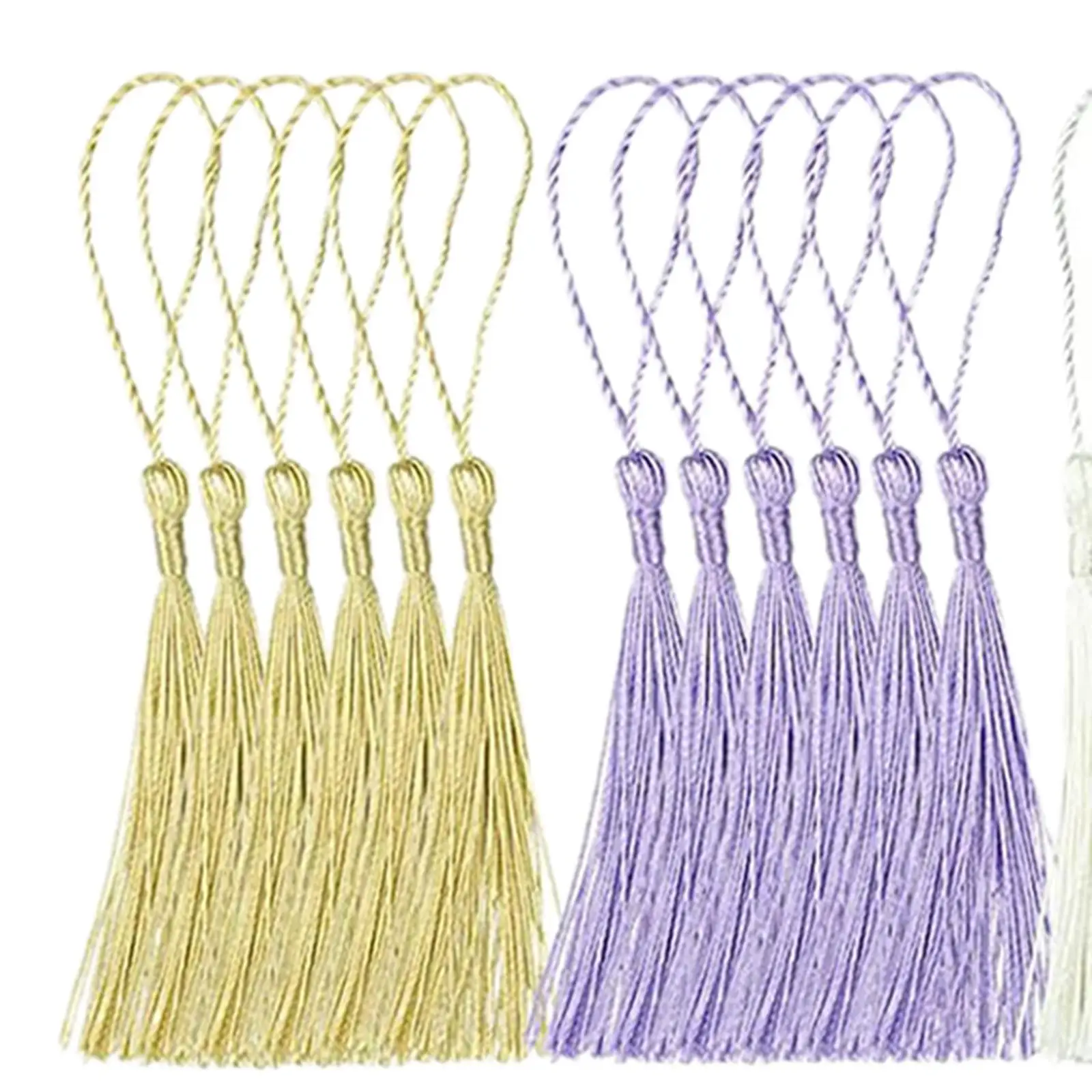 36Pcs Unfinished Acrylic Bookmark Durable Ornaments Multicolored , Jute Rope Beautiful Appearance for Handicrafts, Business