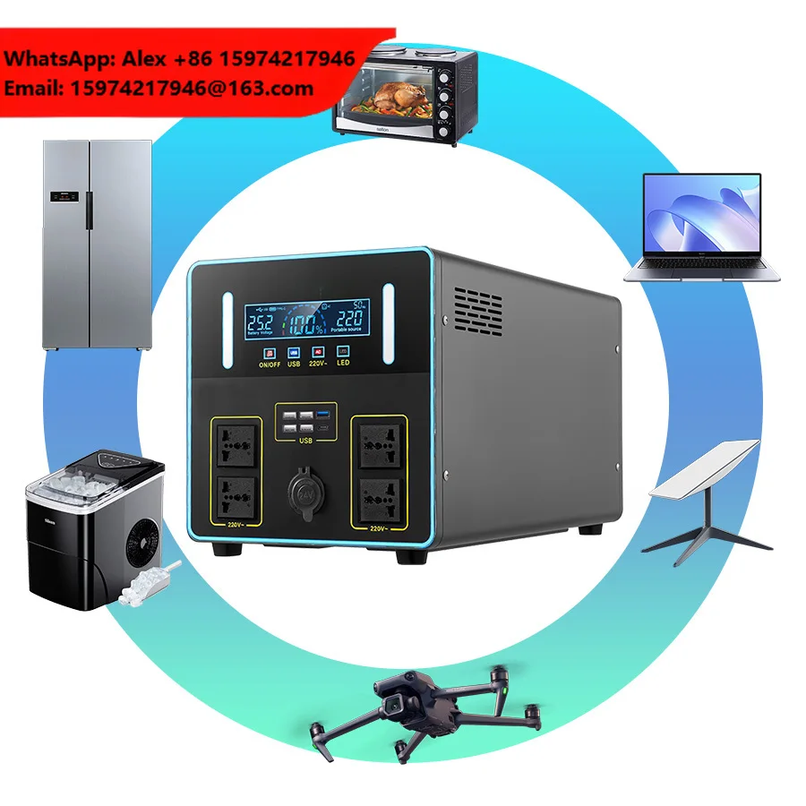 1KW Portable Power Station Solar Generator For Household For Camping