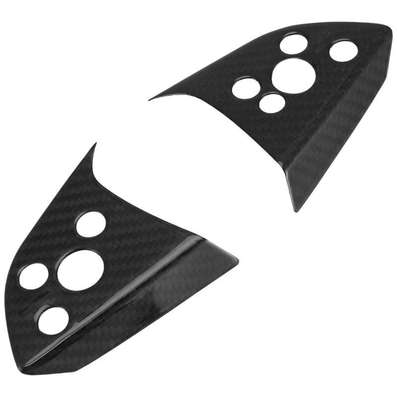 Car Steering Wheel Scroll Knob Trim Sticker Carbon Fiber For Tesla Model 3 Highland 2024 Car Interior Accessories