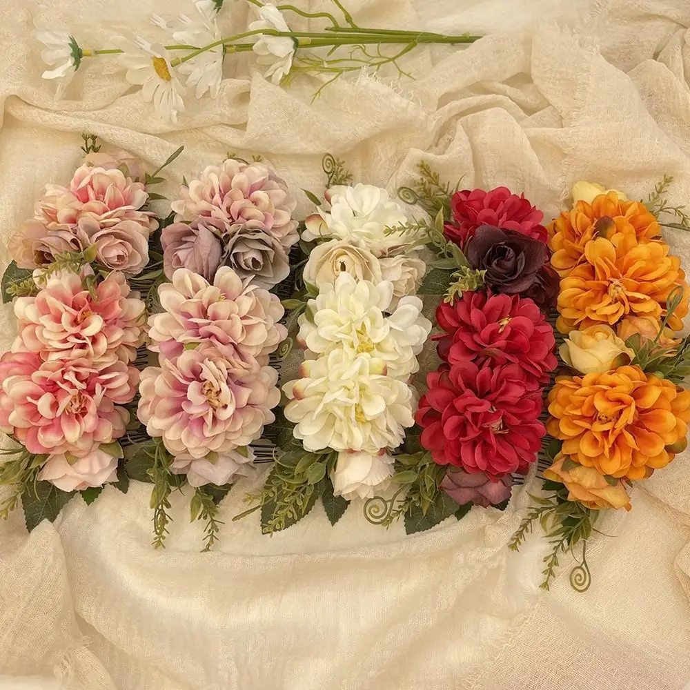 Flower Flower Hair Comb Thailand Hair Clip Flower Hairpin Fixed Combs Barrettes Wedding Bride Accessories