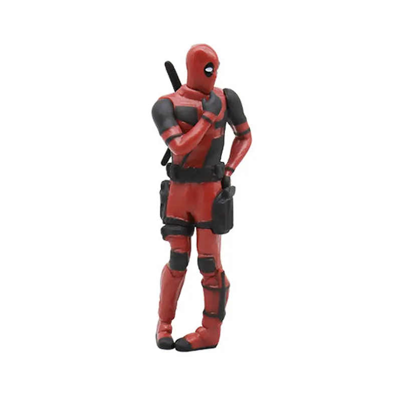 Anime Deadpool Action Figure Car Interior Decoration Toys Pendant Car Accessories Model Mini Doll Figurine Kids Toy Gif