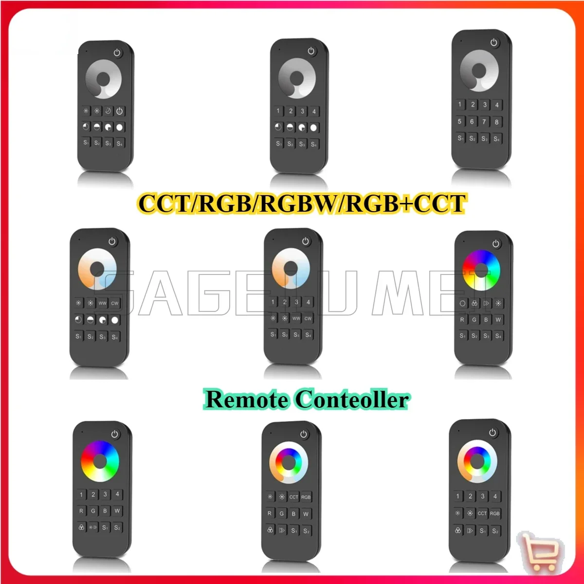 Skydance RT1/2/4/5/6/7/8/9/10 LED Dimming 1/4/8 Zones Touch Wheel 2.4G CCT/RGB/RGBW/RGB+CCT Remote Controller Apply To Receiver