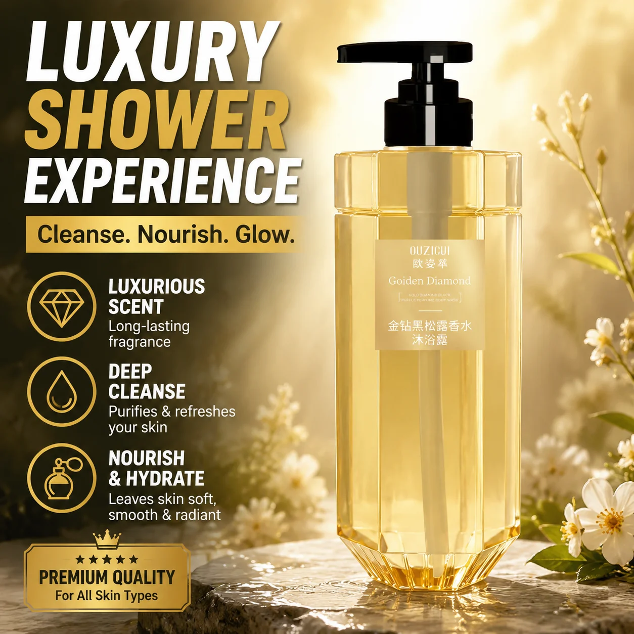 

Black Truffle perfume Body Wash Shake Tone Burst Fragrance Lasting Refreshing Moisturizing Body Wash