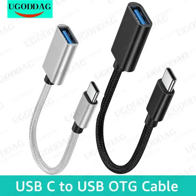 OTG Type C Cable Adapter USB to Type C Adapter Connector for Xiaomi Samsung S20 Huawei OTG Data Cable Converter for MacBook Pro