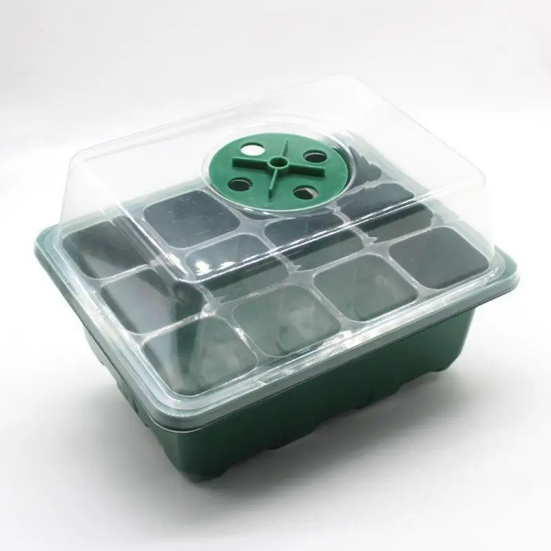12 Hole Seedling Trays for Gardening Plant Starter Grow Box Propagation Germination Tray