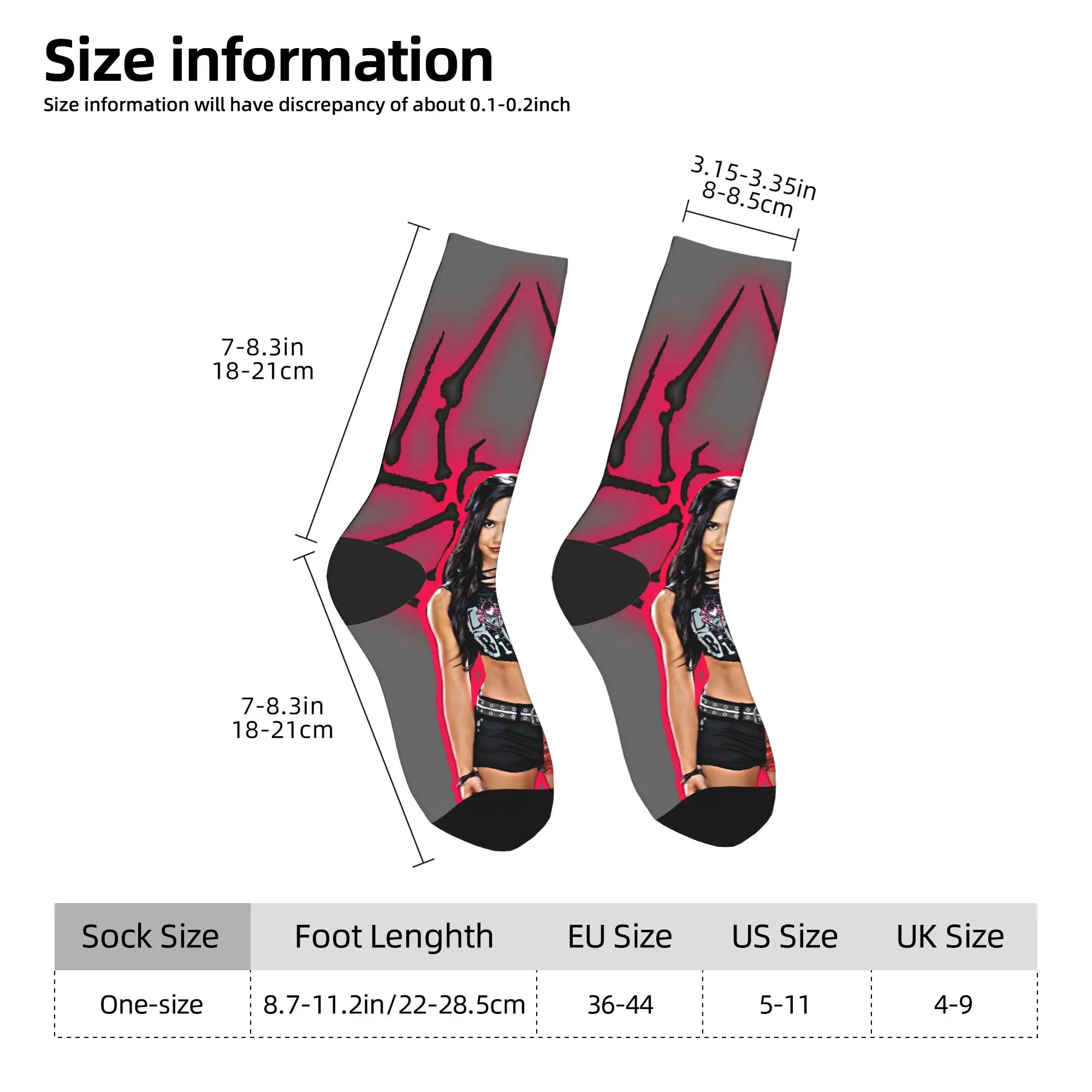 AJ Lee الجوارب جوارب مضحكة للجنسين الرجال عالية الجودة سكيت الجوارب الخريف المطبوعة عدم الانزلاق الجوارب