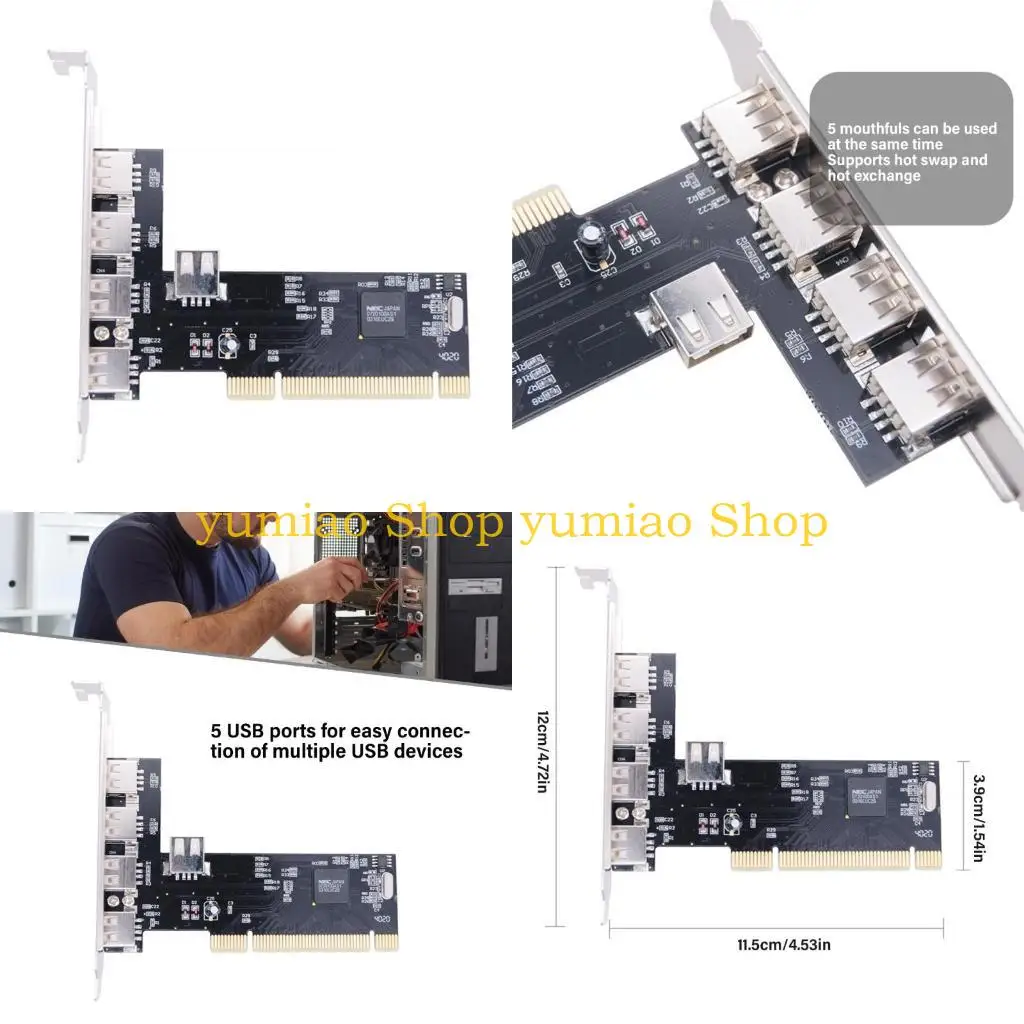 587b Высокая скорость 5PORT в USB2.0 Преобразователи многопортирует карту USB2.0 в порт 5USB для ПК -соединения 587b Высокая скорость 5PORT в USB2.0 Преобразователи многопортирует карту USB2.0 в порт 5USB для ПК -соединения