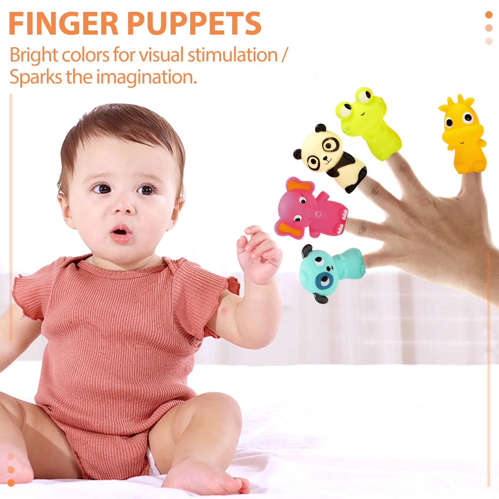 

LALA Finger Puppets For Children And Babies 5 Farm Animals Doll Set Toy