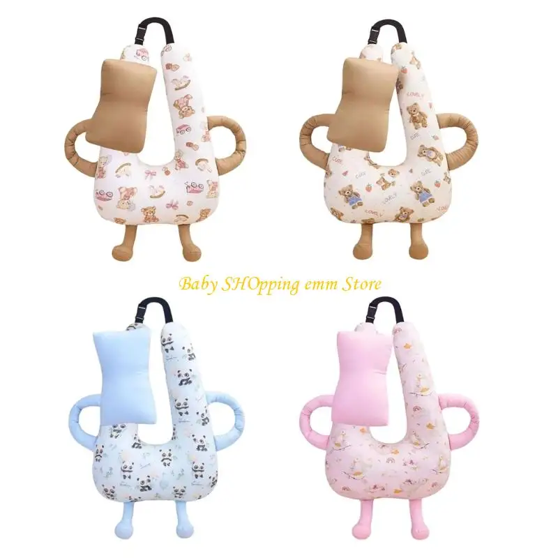 23GD 다기능 머리 목 베개 지원 유아용 자동차 유모차는 편안한 폴리 에스터 섬유를 사용합니다. 휴대용 빨 디자인