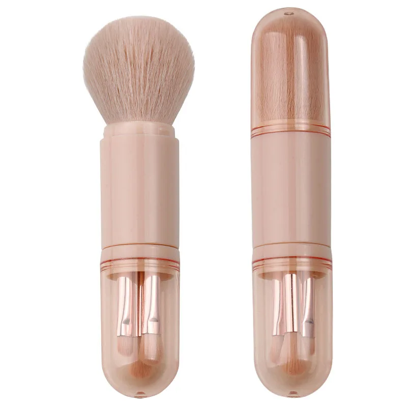 Pinceau de maquillage, pinceau de maquillage Portable 4 en 1, outil de beauté, Mini pinceau pour les yeux, ensemble de maquillage rétractable pour le teint de la peau