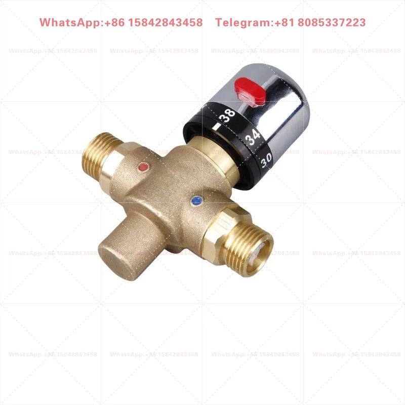 Brass Intelligent Temperature Control Valve - Automatic Constant Temperature Switch Valve with One-Way Control for Water Systems
