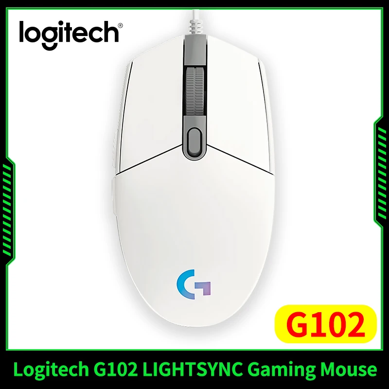 

Logitech G G102 Wired Mechanical Esports Mouse Second Generation RGB Lighting Customizable Buttons for Gaming