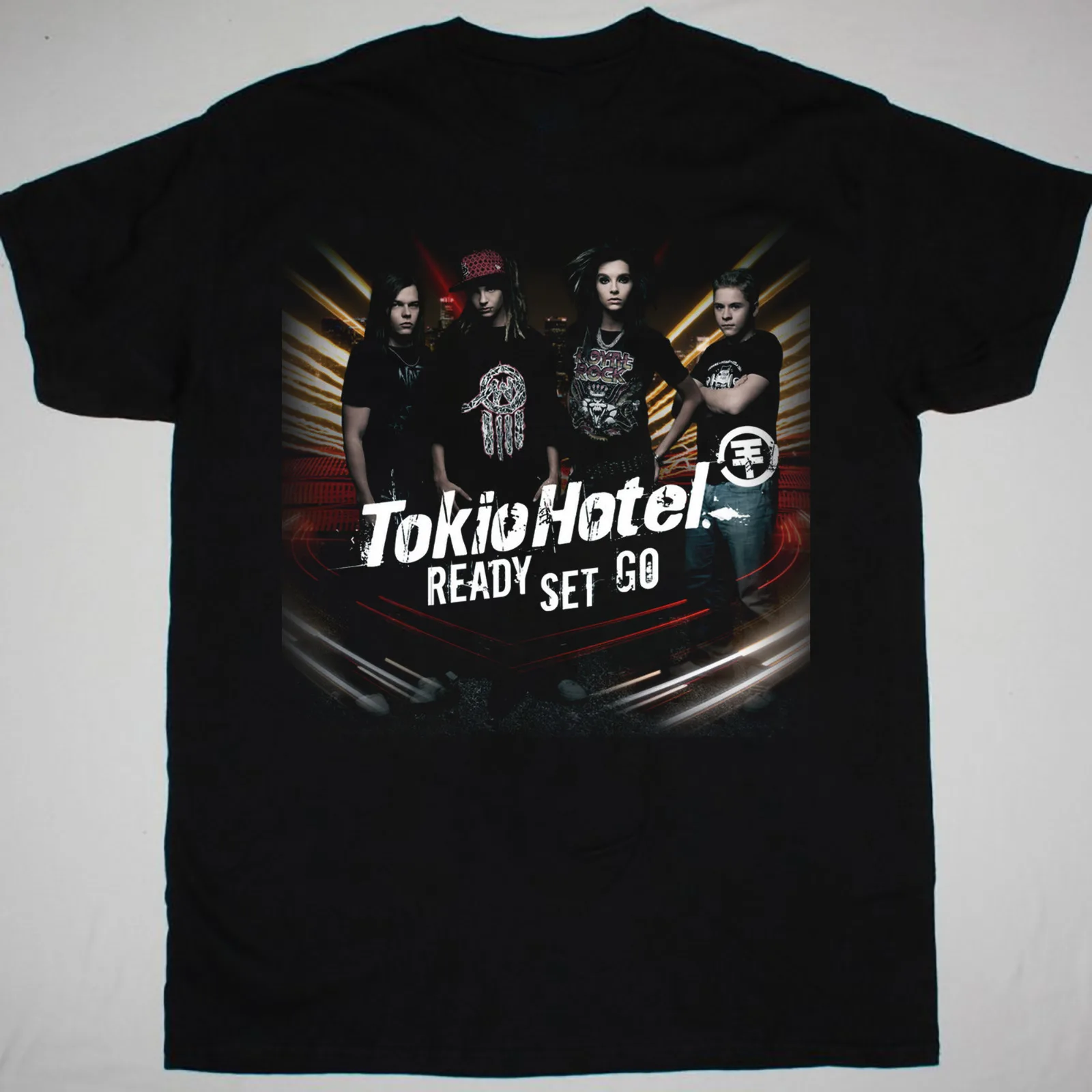 Tokio Hotel Ready, Set, Go T-Shirt Short Sleeve Cotton Black Men S to 5XL BE217