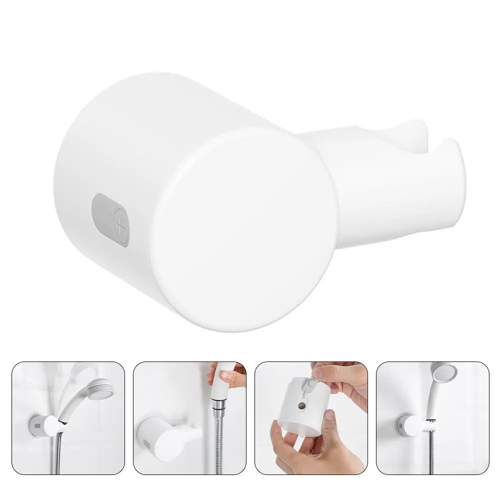 1Pcs Shower Head Holder High-Quality Lightweight Shower Nozzle Bracket White Universal Punch-Free Bathroom Accessory Sturdy