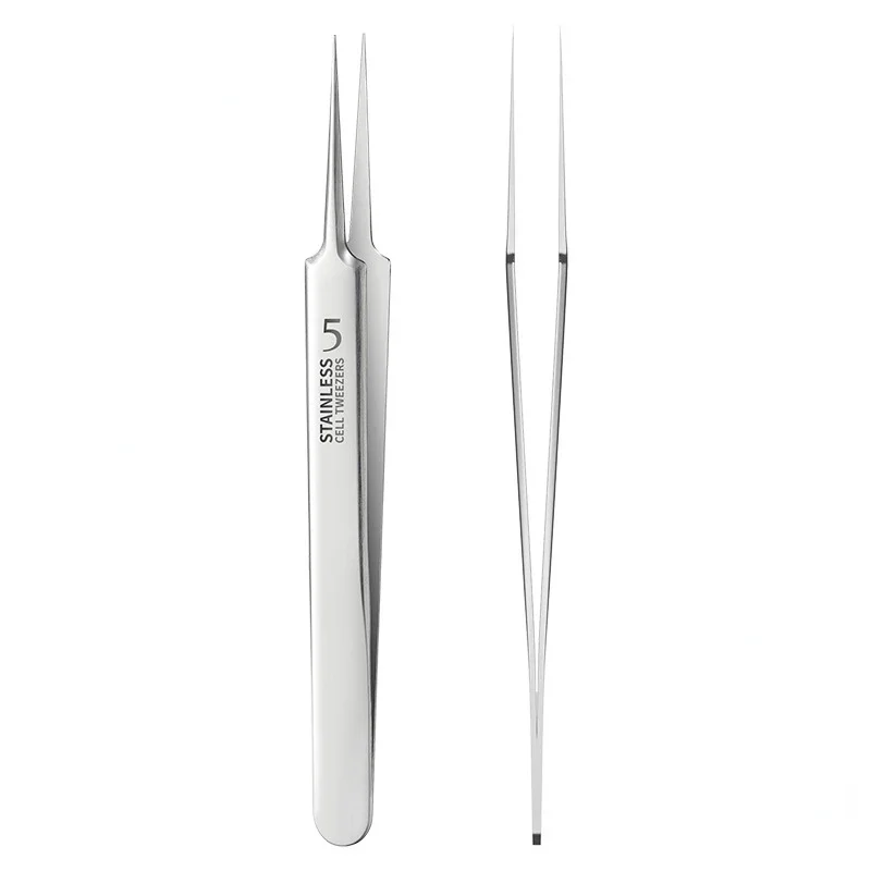 No. 5 Cell Pimples Blackhead Clip German Ultra-fine Tweezers Beauty Salon Special Scraping & Closing Artifact Acne Needle Tools