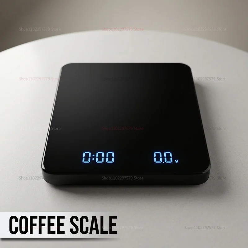 Rechargeable digital espresso scale 3kg 0.1g accuracy mini pour-over coffee scale portable travel food kitchen precision weight
