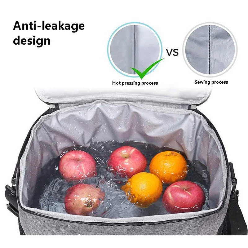 Useful Popular 15L Thermal Bag Lunch Box for Work Picnic Car Bolsa Refrigerator Portable Cooler Food Backpack