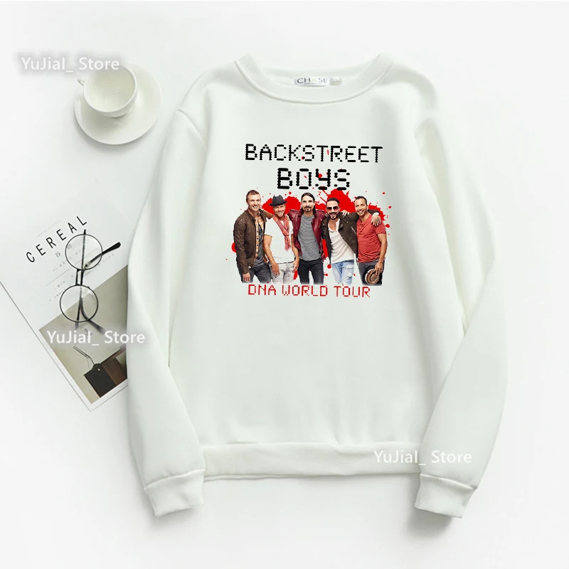 Fashion Sweatshirt Women Backstreet Boys World Graphic Print Hoodies Girls Funny Jumper Femme Winter/Autumn/Spring Coat