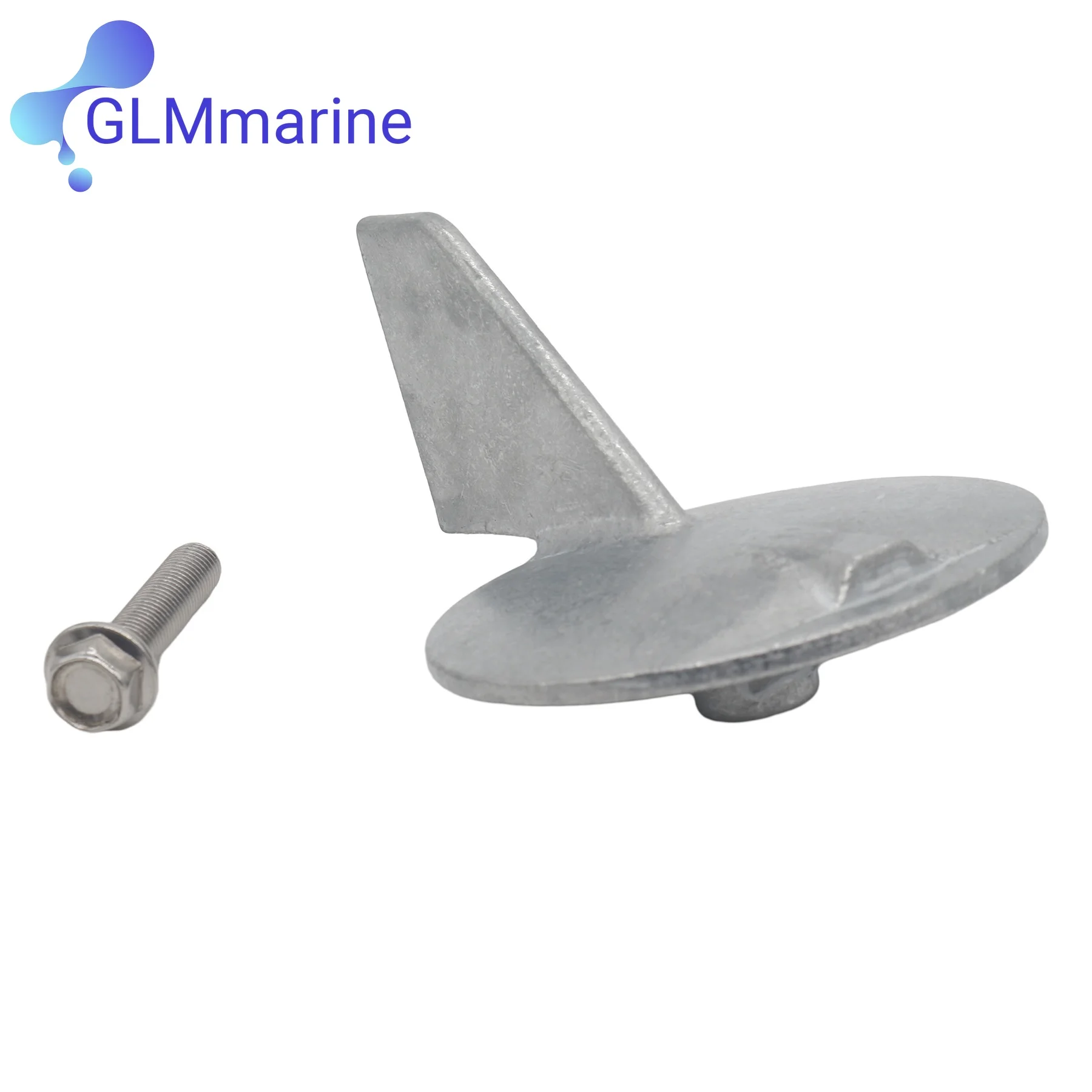 6J9-45371-00 for Yamaha 115HP 150HP 175HP 200HP Outboards Engine Trim Tab Skeg Zinc Anode with Screw 6J9-45371-01 6K1-45371-02 image 4