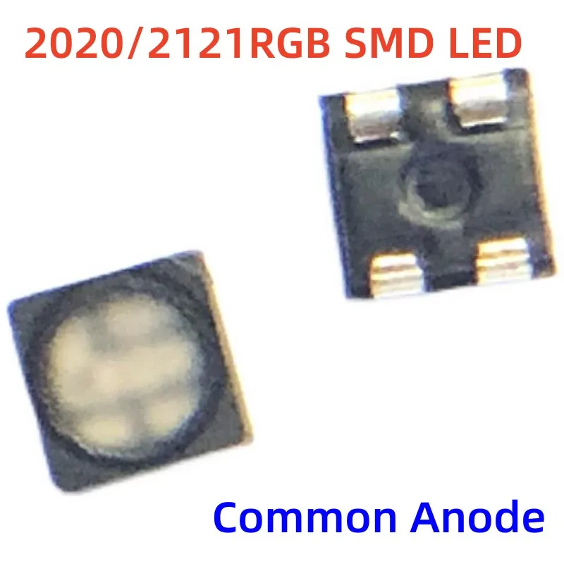 100PCS 2121 SMD RGB full-color LED beads for display screen marquee lights, 2020 high-brightness full-color LED diodes