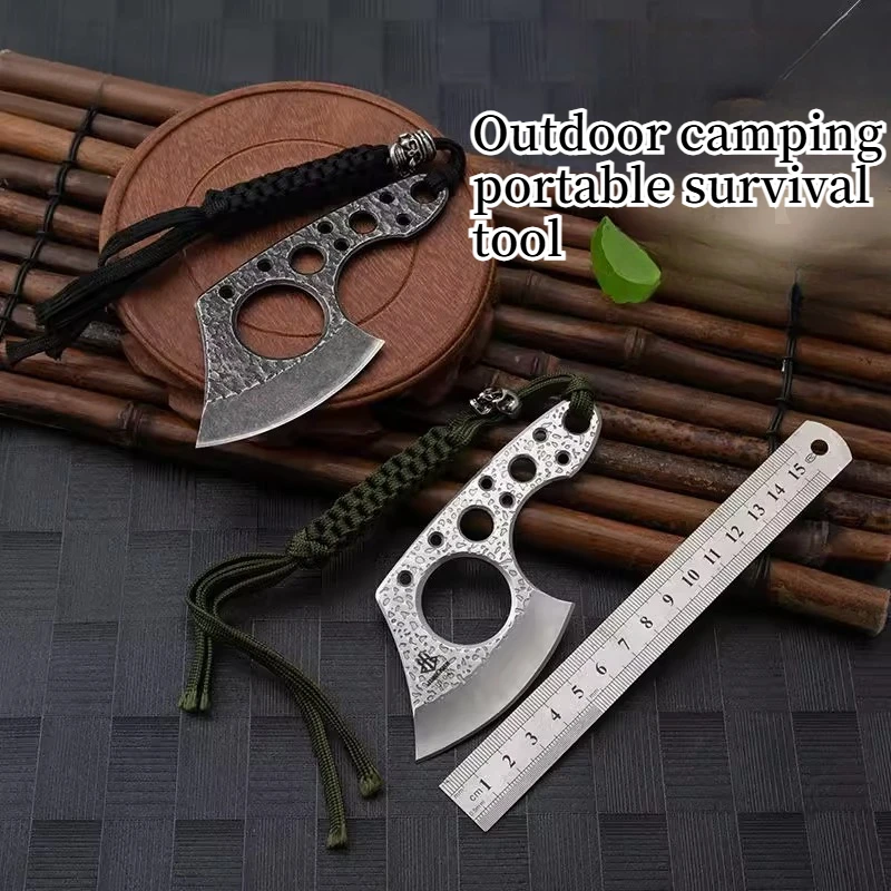 جديد صغير في الهواء الطلق التخييم المشي لمسافات طويلة المحمولة EDC الفم البرية بقاء الفأس الصغير معدات متعددة الوظائف