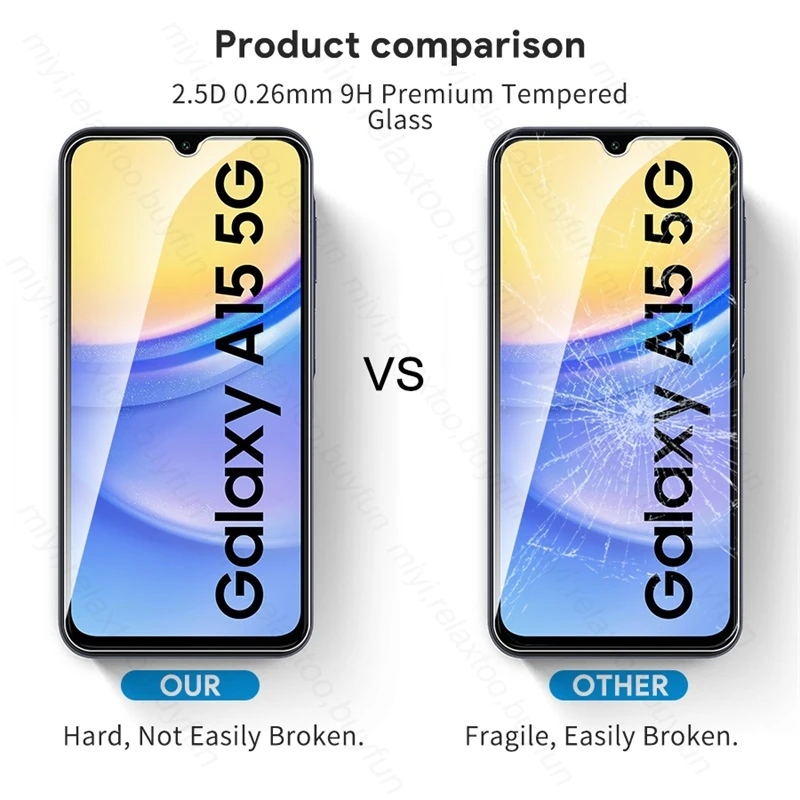 Protecteur d'Écran en Verre pour Samsung Galaxy, 3 Pièces, A05, A05s, A15, 4G, A25, A35, A55, 5G, A 05 s, 15, 25, 35, 55, 2024