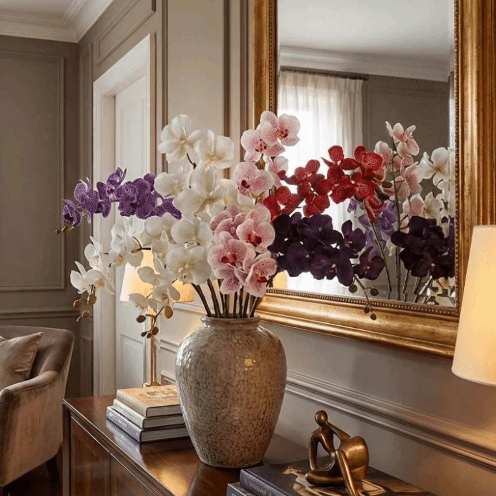 80 CM Artificial Vanda Orchid Plastic Moisturizing Real Touch Orchids Floral Arrangements Realistic Simulation Flower