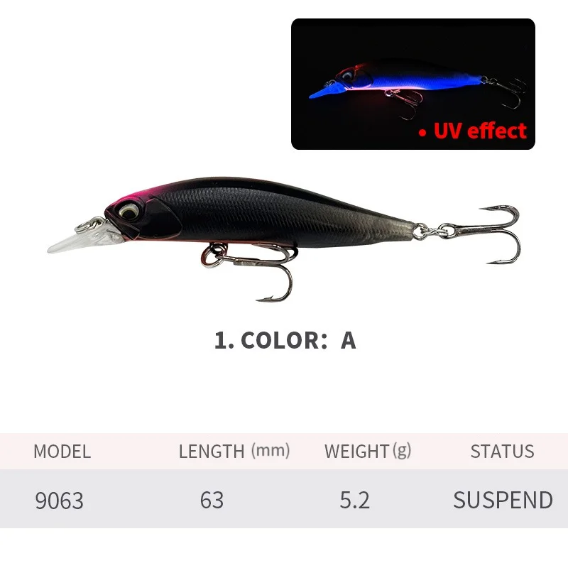 BILLINGS 1 Stück schwimmender künstlicher Köder – 63 cm/5,2 g Mikro-Angelköder für Süß- und Salzwasser, praktisches Angelzubehör – Detail 7