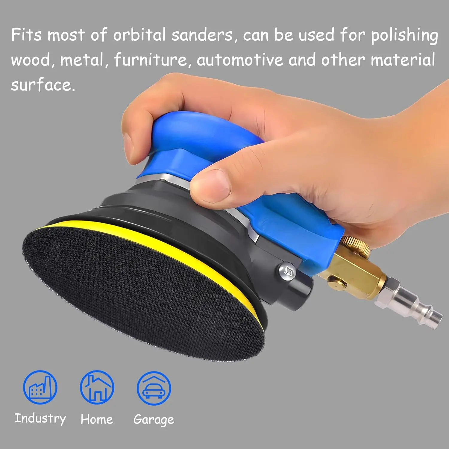 5 Polegada gancho e laço placa de apoio flexível 125mm lixar almofada traseira 5/16-24 rosca para lixadeira orbital ar e polidor pneumático