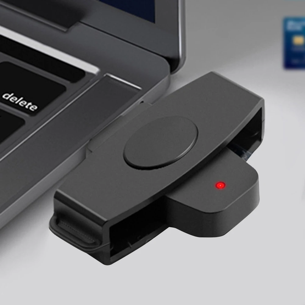 

CAC Smart Card Reader Portable SIM IC Card Reader Bank Tax Declaration Accessories Support for Windows for OS