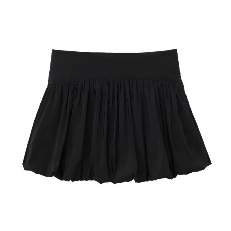 

Balloon style skirt pants For Women With Casual Streetwear Style Woman Solid Color Sexy Pleated decoration Shorts pants