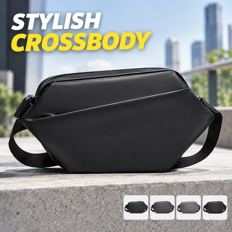Sophisticated Daily Commute Sling Chest Bag Stylish Crossbody Satchel Single-Shoulder Daypack Elegant Minimalist Silhouette