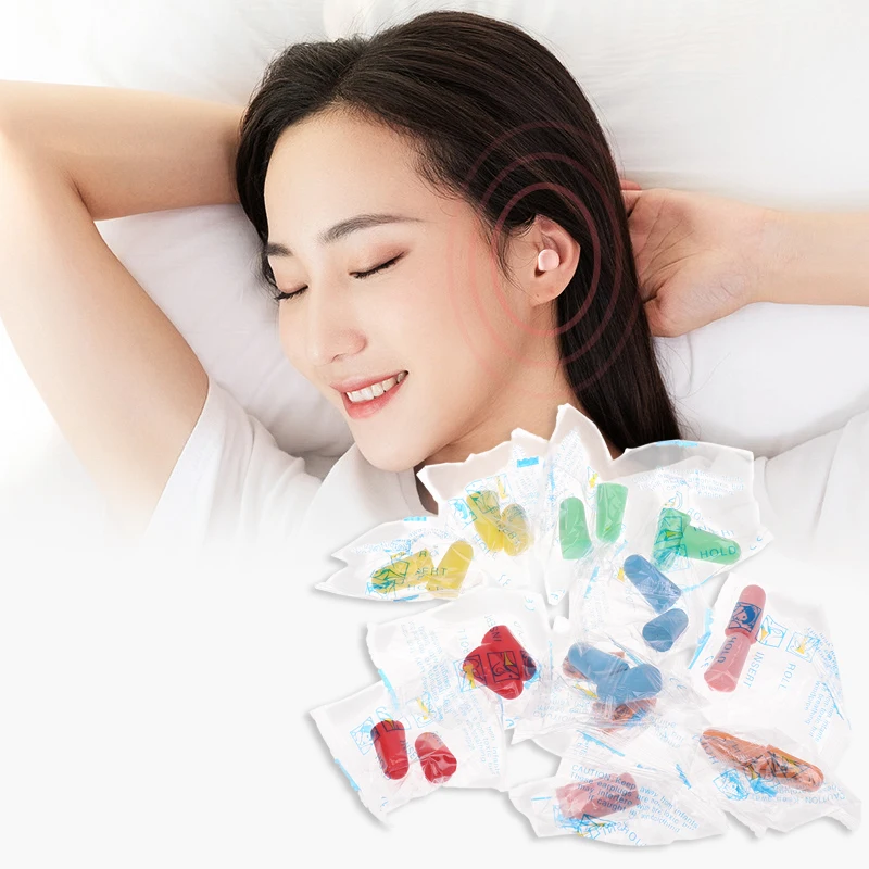 Noise-Isolating Earplugs Dust Resistant Abrasion Resistant Flexible Work Sponge Earplugs Noise Canceling Sleep Earplugs 10 Pairs