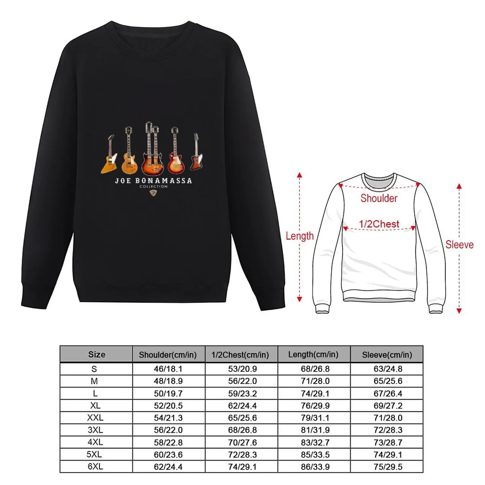 Joe Bonamassa Guitar Collection Pullover blouse mens clothes korean autumn clothes sweatshirts