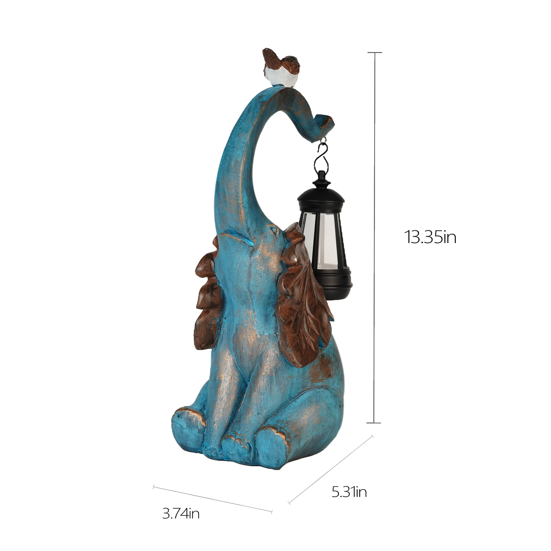 

Открытый сад статуя солнечный свет слон изделия из смолы садовые животные садовое освещение орнамент