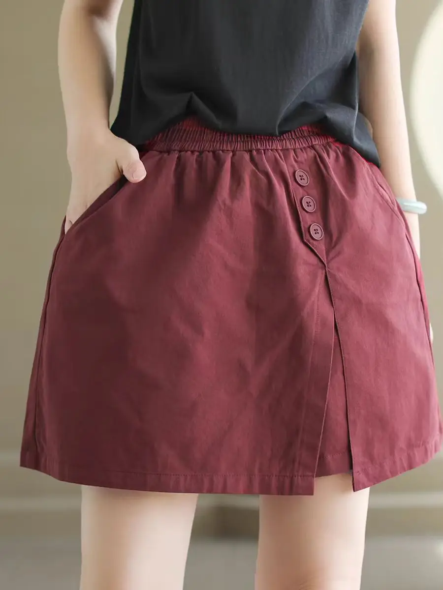 ชุดเซ็ตสองชิ้นสไตล์ลำลองสำหรับผู้หญิง ปี 2025 ผ้าฝ้ายสีพื้น กางเกงขายาวทรงกว้าง เอวยางยืด ดีไซน์ศิลปะสำหรับฤดูร้อน