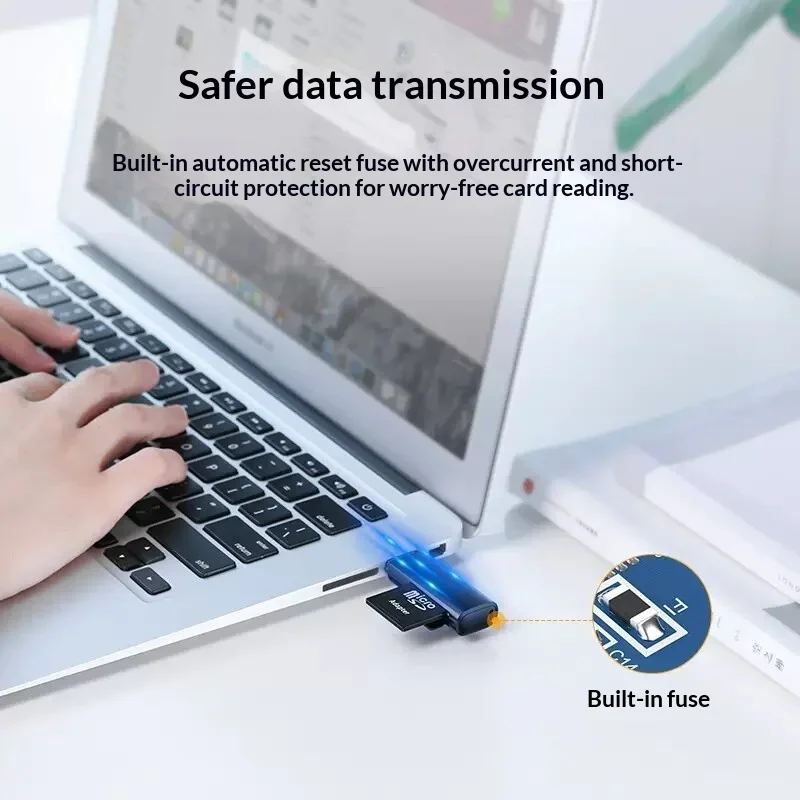 UGREEN 60722 CM264 USB 3.0 SD TF Card Reader Dual Slot Memory Card Adapter for Computer Laptop