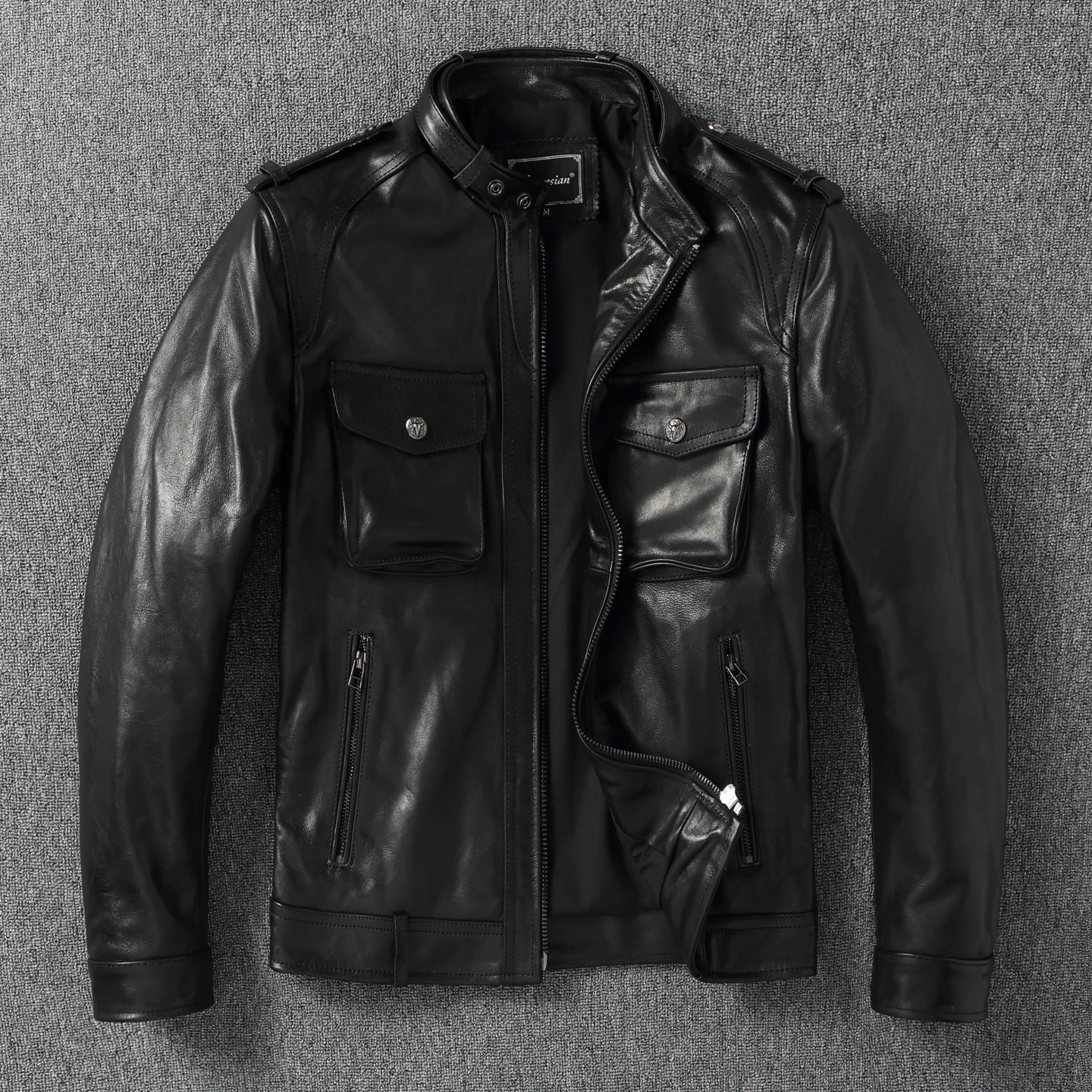 

Full Vegetable-Tanned Genuine Leather Man Jackets Vintage Top Layer Cowhide Coat Men's Motocycle Jacket Autumn Winter Clothes