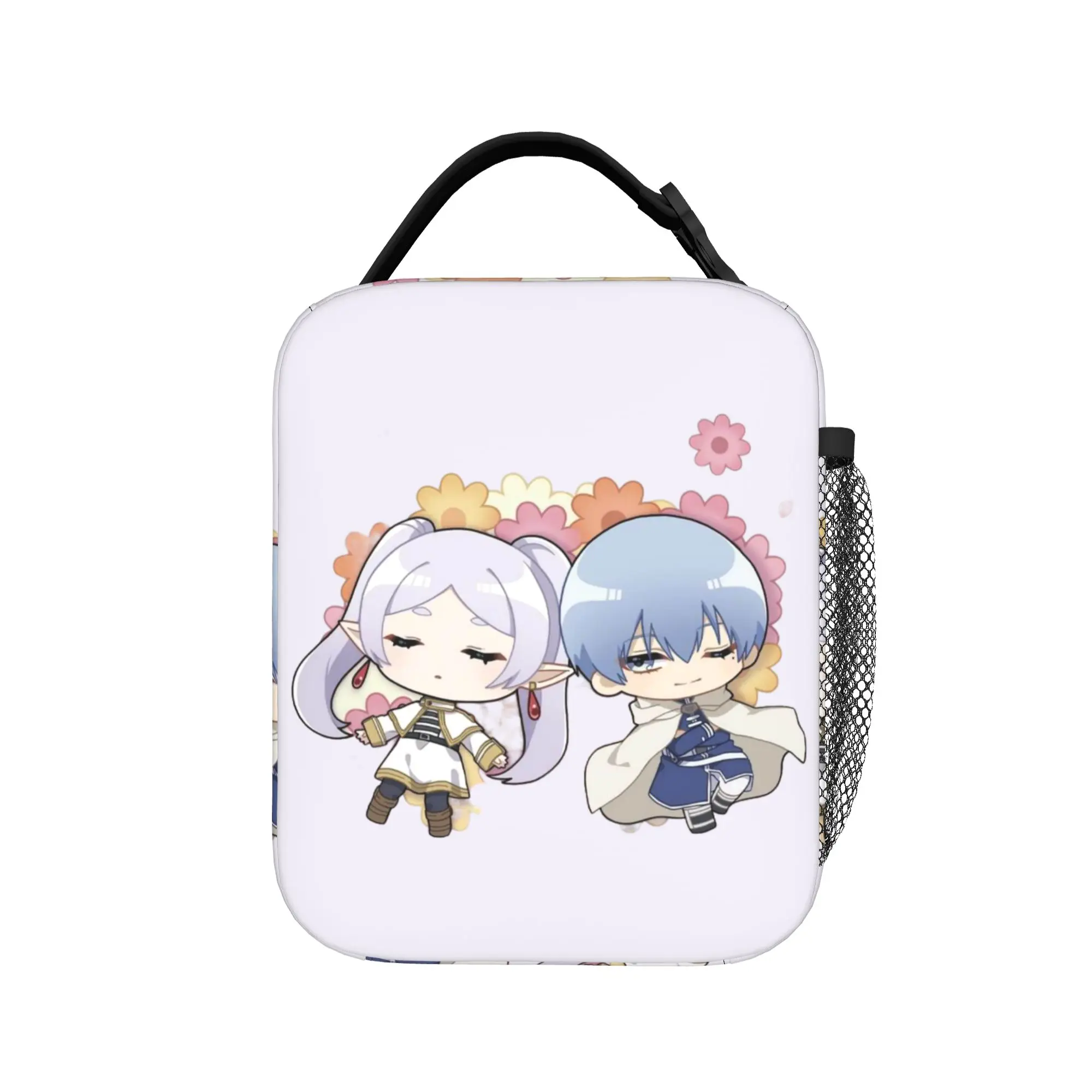 

Frieren Beyond Journey's End Lunch Bag Cute Lunch Box Travel Portable Zipper Thermal Lunch Bags For Women Oxford Cooler Bag