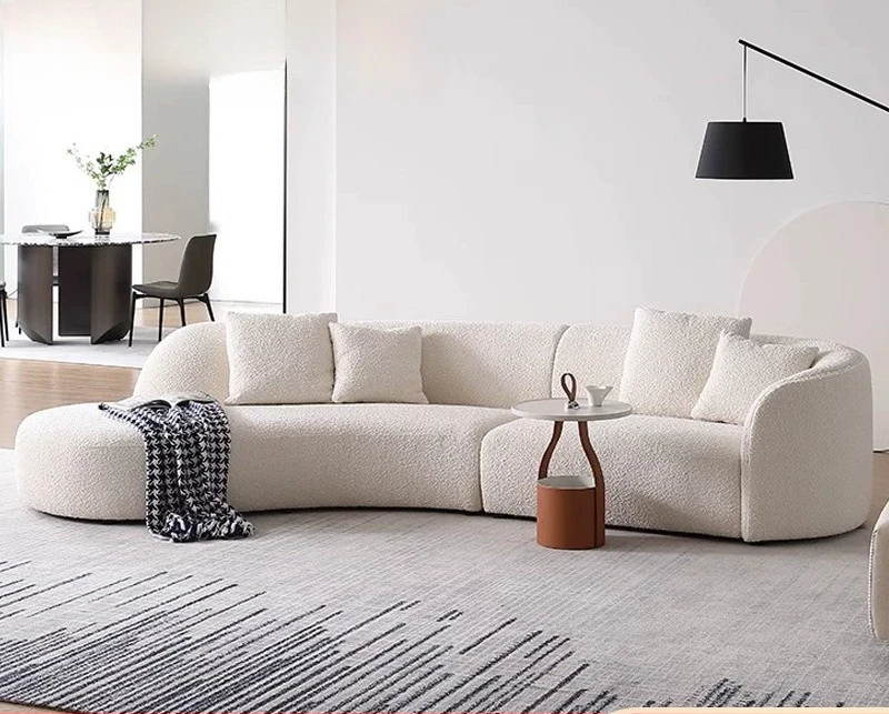 

PYJ moon curved sofa Italian minimalist fabric special-shaped sofa combination