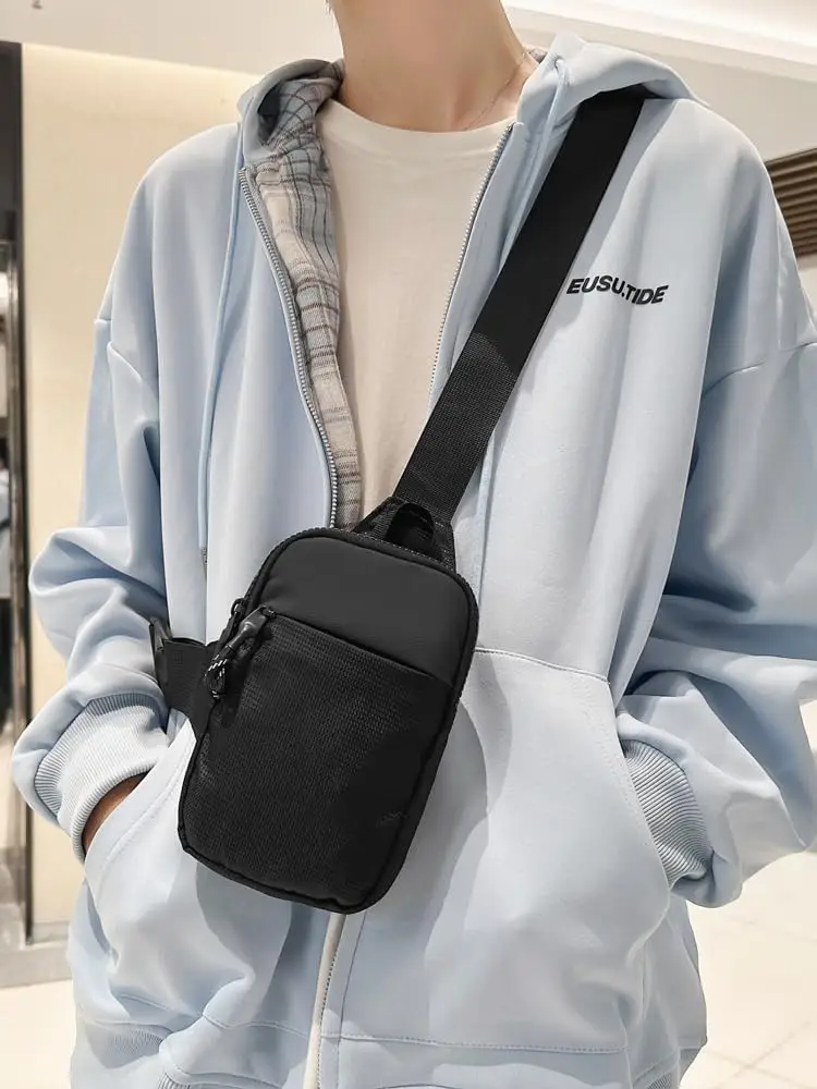 Sling Bag for Men and Women, Mini Crossbody Bags with Adjustable Strap, Water Resistant Fanny Pack Phone image 5