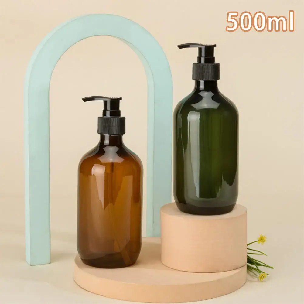 Dozownik do mydła łazienkowego 500 ml, wielokrotnego użytku, na szampon, pod prysznic, do kuchni, pojemnik na płyn, butelka na żel, uniwersalne butelki do przechowywania V3q0